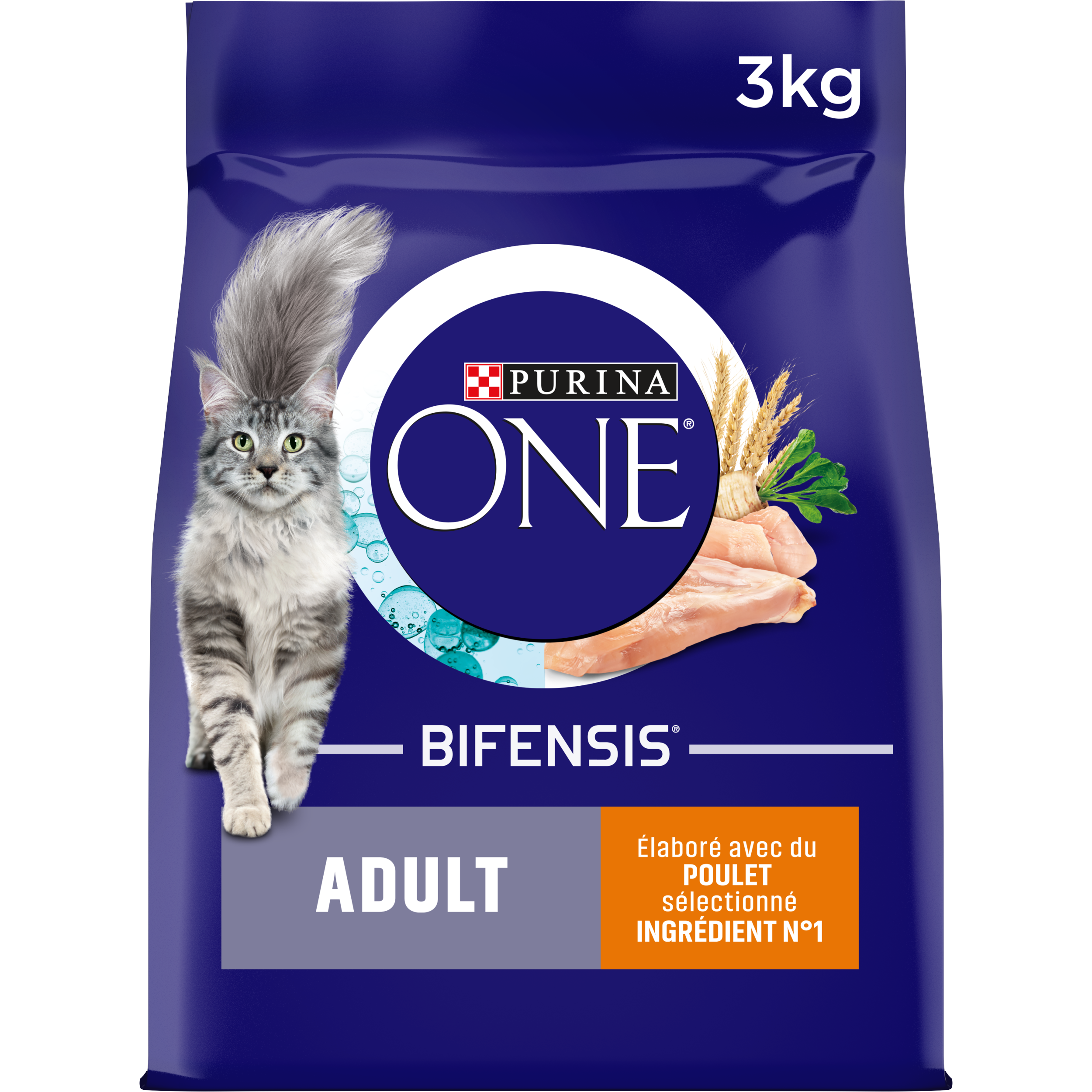 Purina One - Croquettes chat Adulte Poulet 3 kg - PURINA ONE