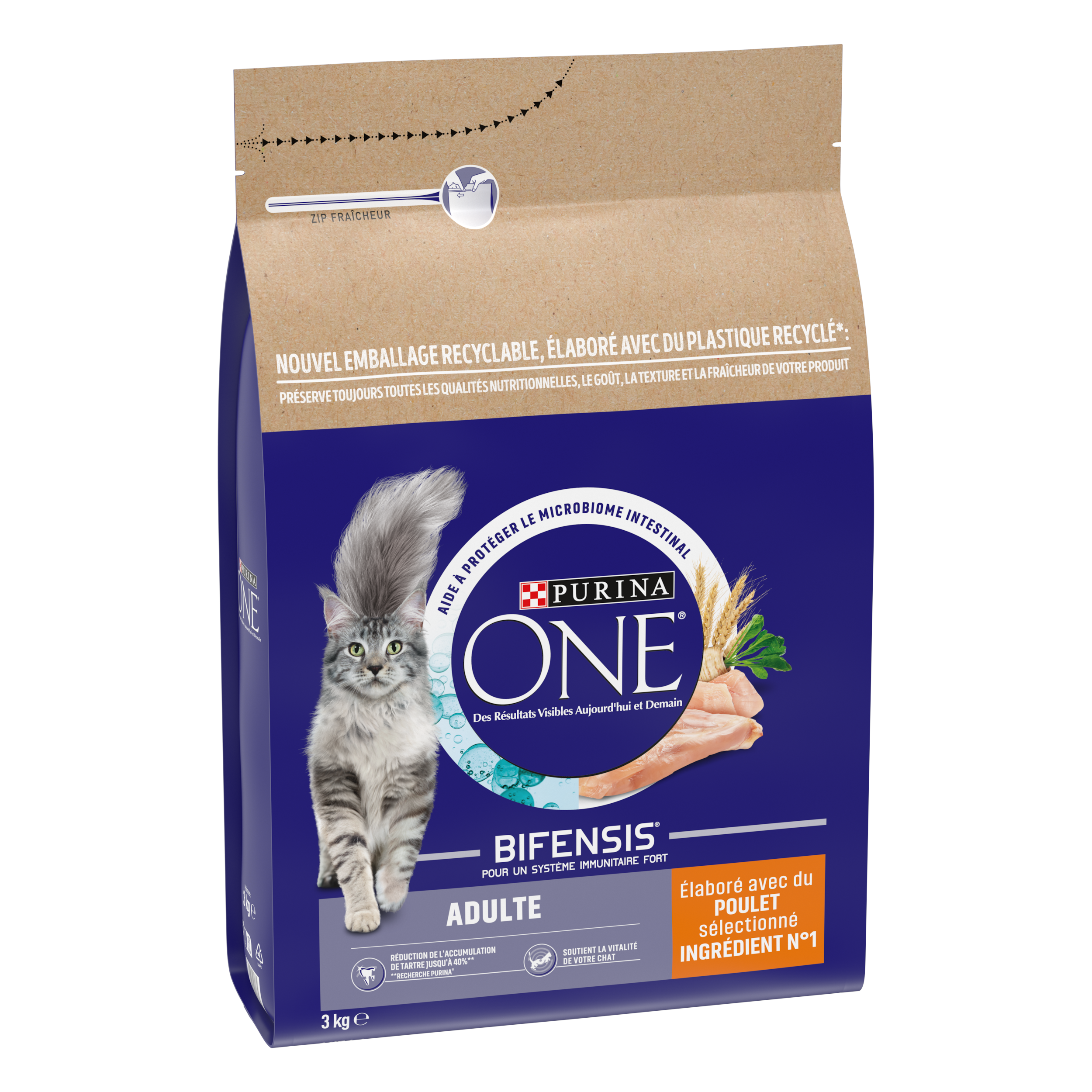 Purina One - Croquettes chat Adulte Poulet 3 kg - PURINA ONE - Imagen 12