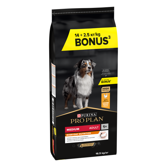 Purina Pro Plan - Croquettes chien Adulte Medium OptiBalance 14KG + 2,5KG gratuits - PRO PLAN - Image 1