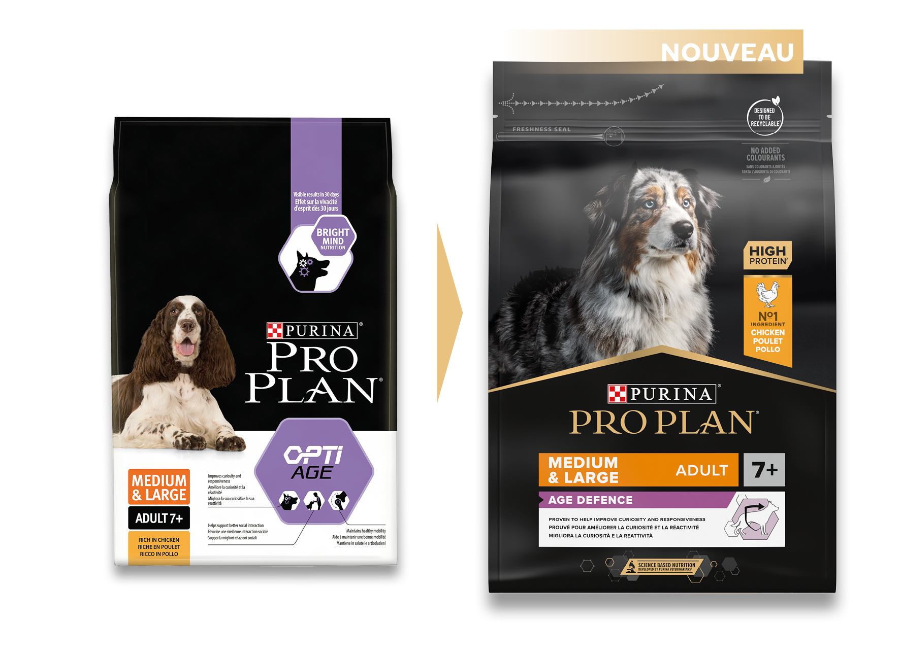 Purina Pro Plan - Croquettes chien Adulte 7+ Medium Poulet 3 kg - PRO PLAN - Image 1