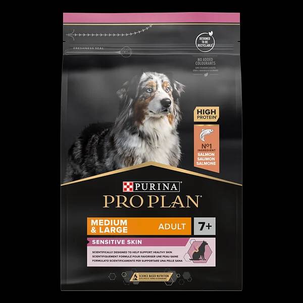 Purina Pro Plan - Croquettes chien Adulte 7+ Medium-Large Sensitive Skin Saumon 3 kg - PRO PLAN - Image 9