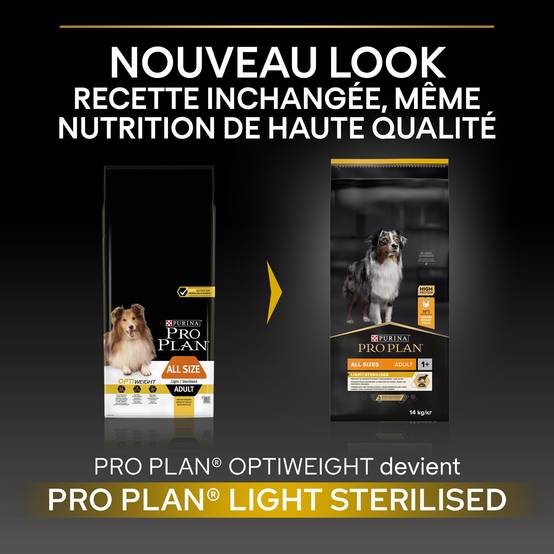 Purina Pro Plan - Croquettes chien Adulte Light Stérilisé Poulet 14 kg - PRO PLAN - Image 7