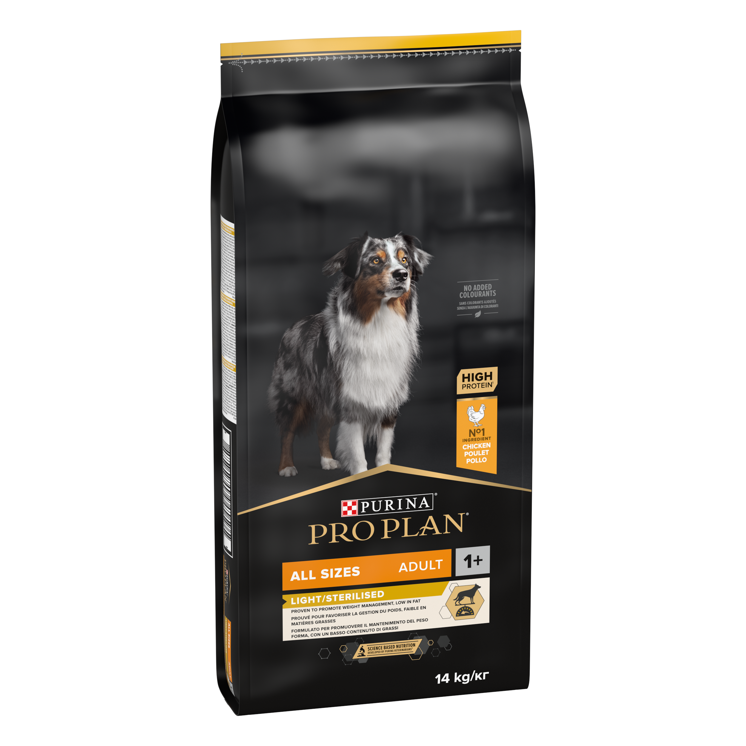 Purina Pro Plan - Croquettes chien Adulte Light Stérilisé Poulet 14 kg - PRO PLAN