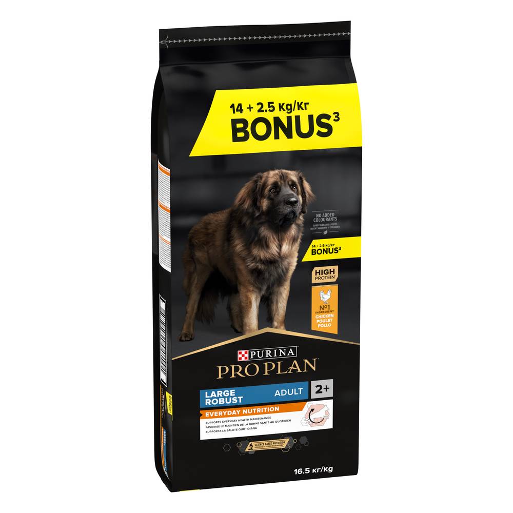 Purina Pro Plan - Croquettes chien Adulte Large Robust OptiBalance 14KG + 2,5KG gratuits - PRO PLAN