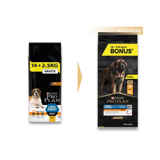 Purina Pro Plan - Croquettes chien Adulte Large Robust OptiBalance 14KG + 2,5KG gratuits - PRO PLAN - Image 2