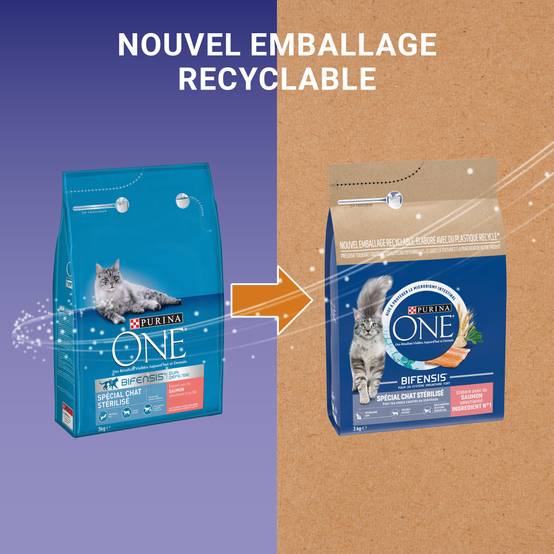 Purina One - Croquettes chat Adulte Stérilisé Saumon et Blé 3 kg - PURINA ONE - Image 6