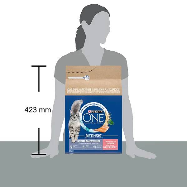 Purina One - Croquettes chat Adulte Stérilisé Saumon et Blé 3 kg - PURINA ONE - Image 8
