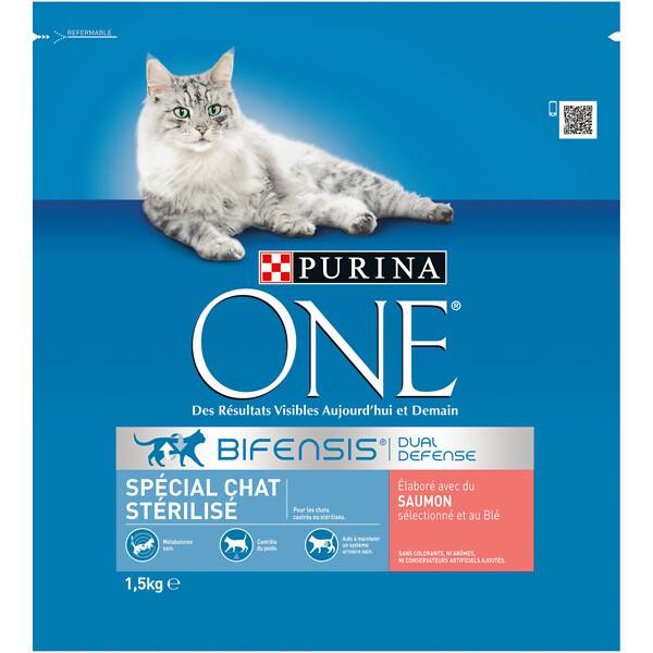 Purina One - Croquettes chat Stérilisé Saumon Thon Blé 1,5 kg - PURINA ONE - Image 2
