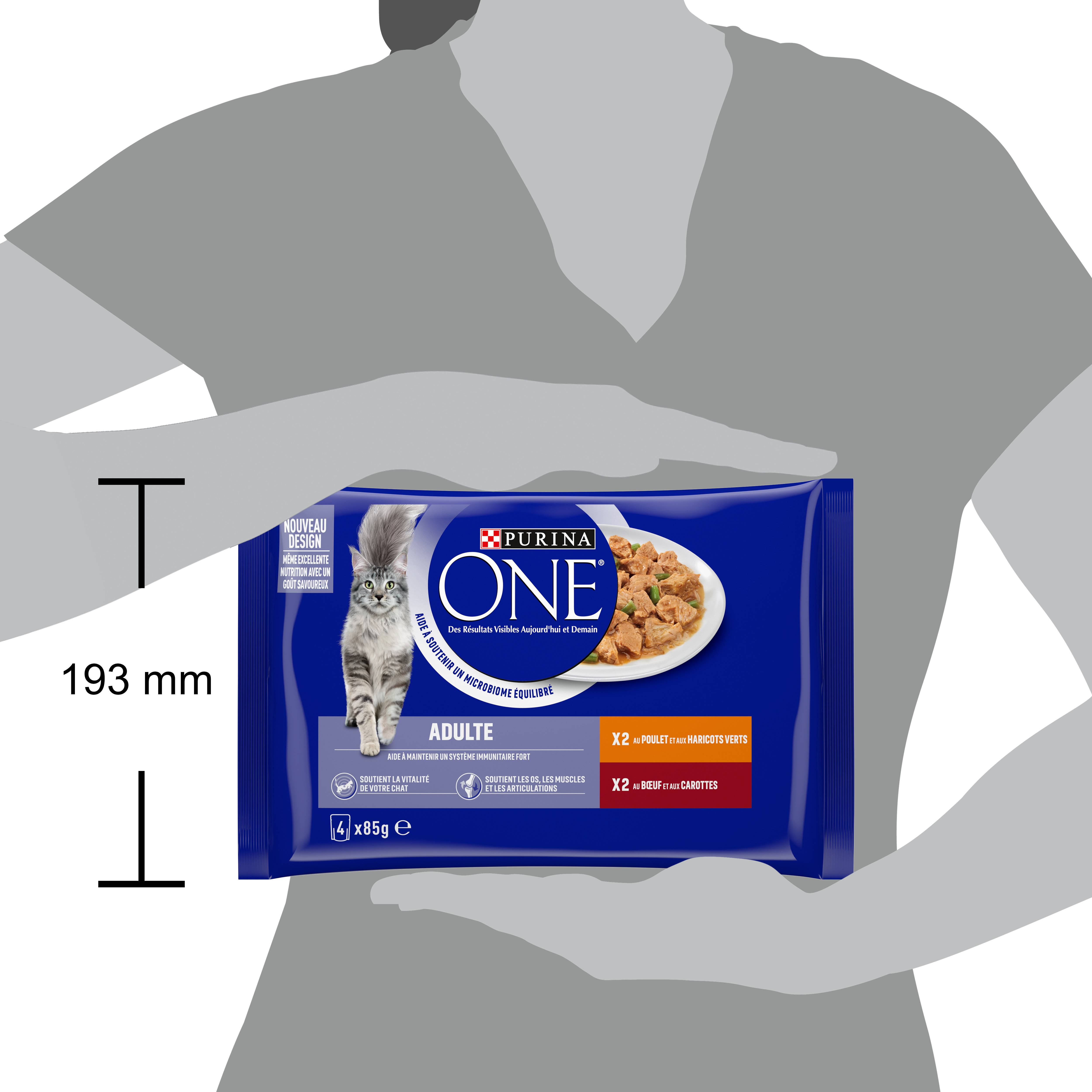 Purina One - Effilés sauce chat Adulte Poulet Bœuf 4x85g - PURINA ONE - Image 6