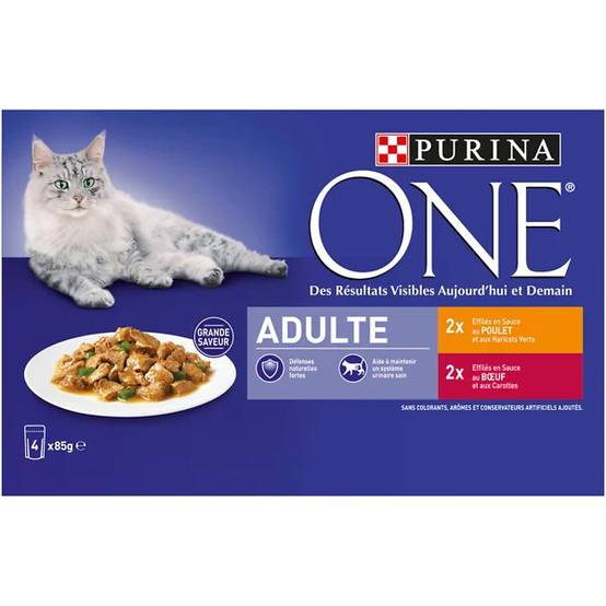 Purina One - Effilés sauce chat Adulte Poulet Bœuf 4x85g - PURINA ONE - Image 14