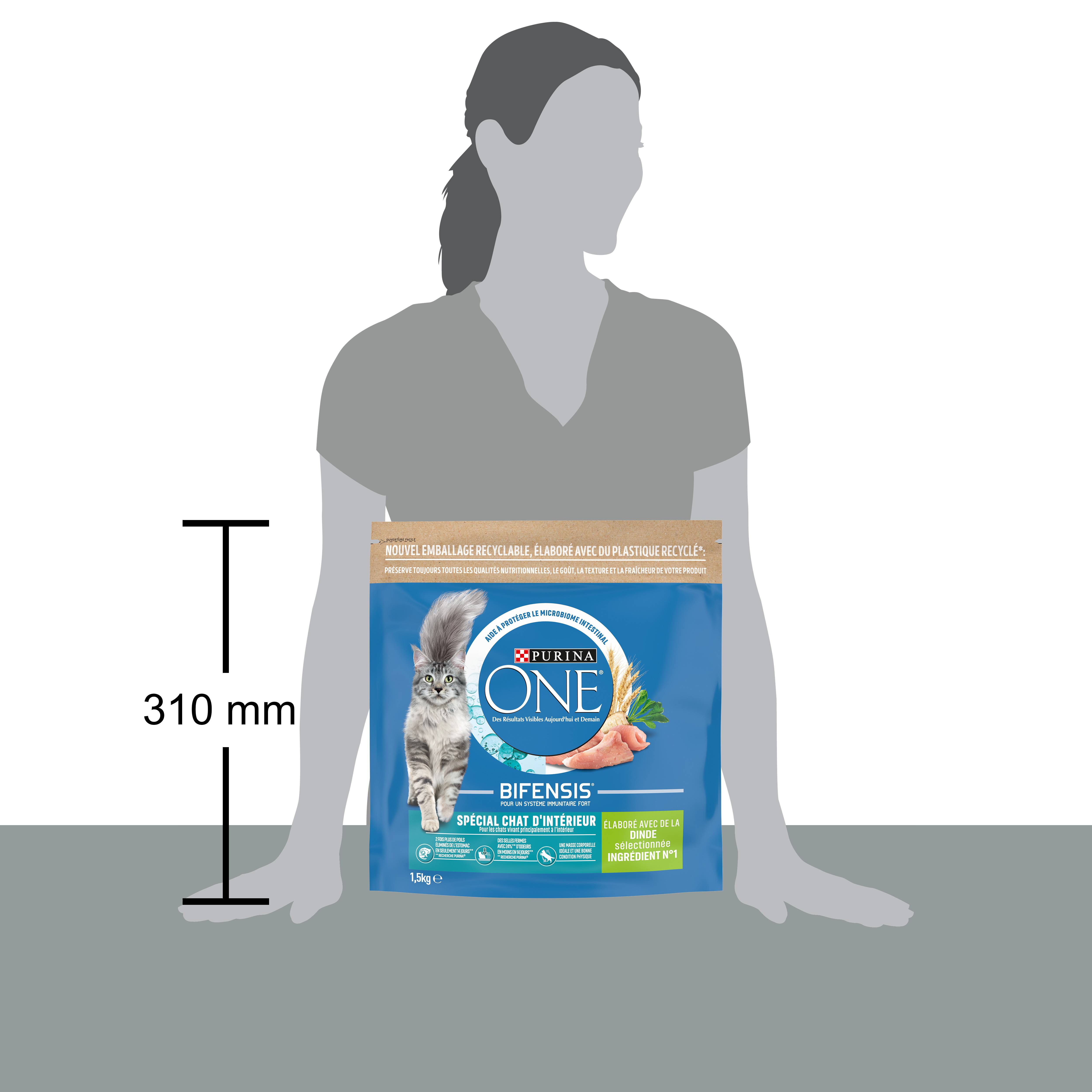 Purina One - Croquettes chat d'intérieur Adulte Dinde Céréales Complètes 1,5kg - PURINA ONE - Image 2