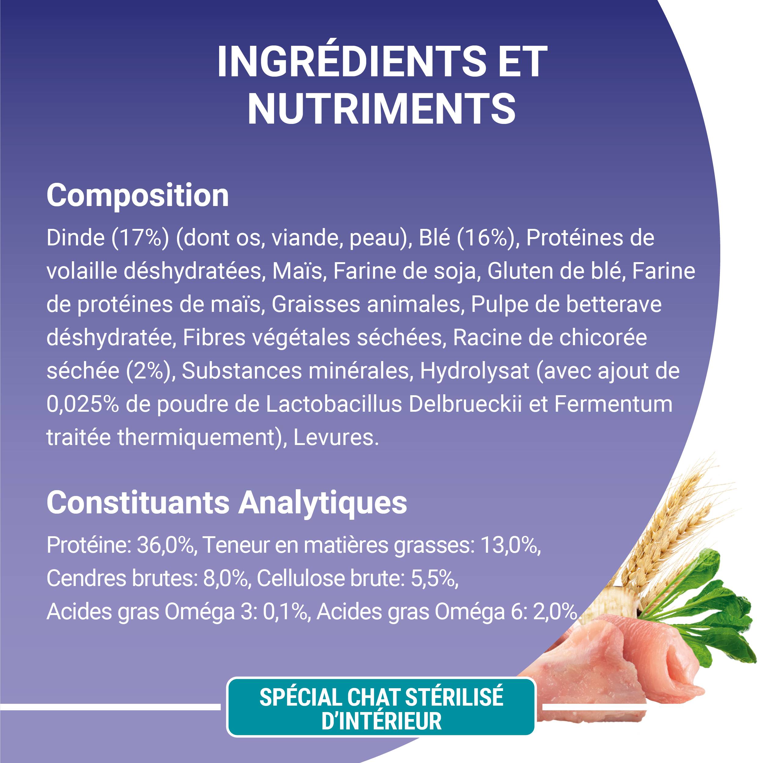Purina One - Croquettes chat d'intérieur Adulte Dinde Céréales Complètes 1,5kg - PURINA ONE - Image 5