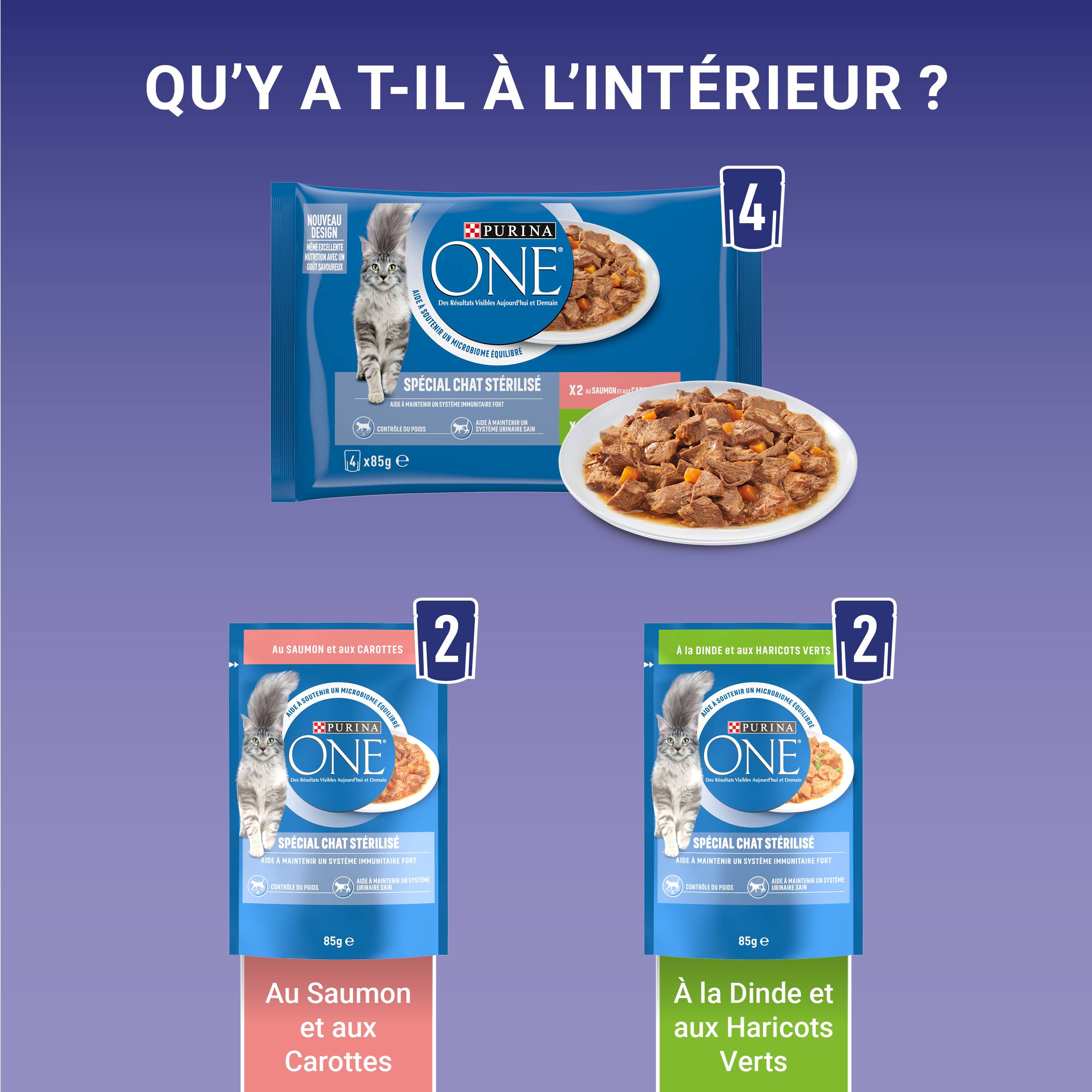 Purina One - Effilés sauce chat Stérilisé 4x85 g - PURINA ONE - Imagen 9
