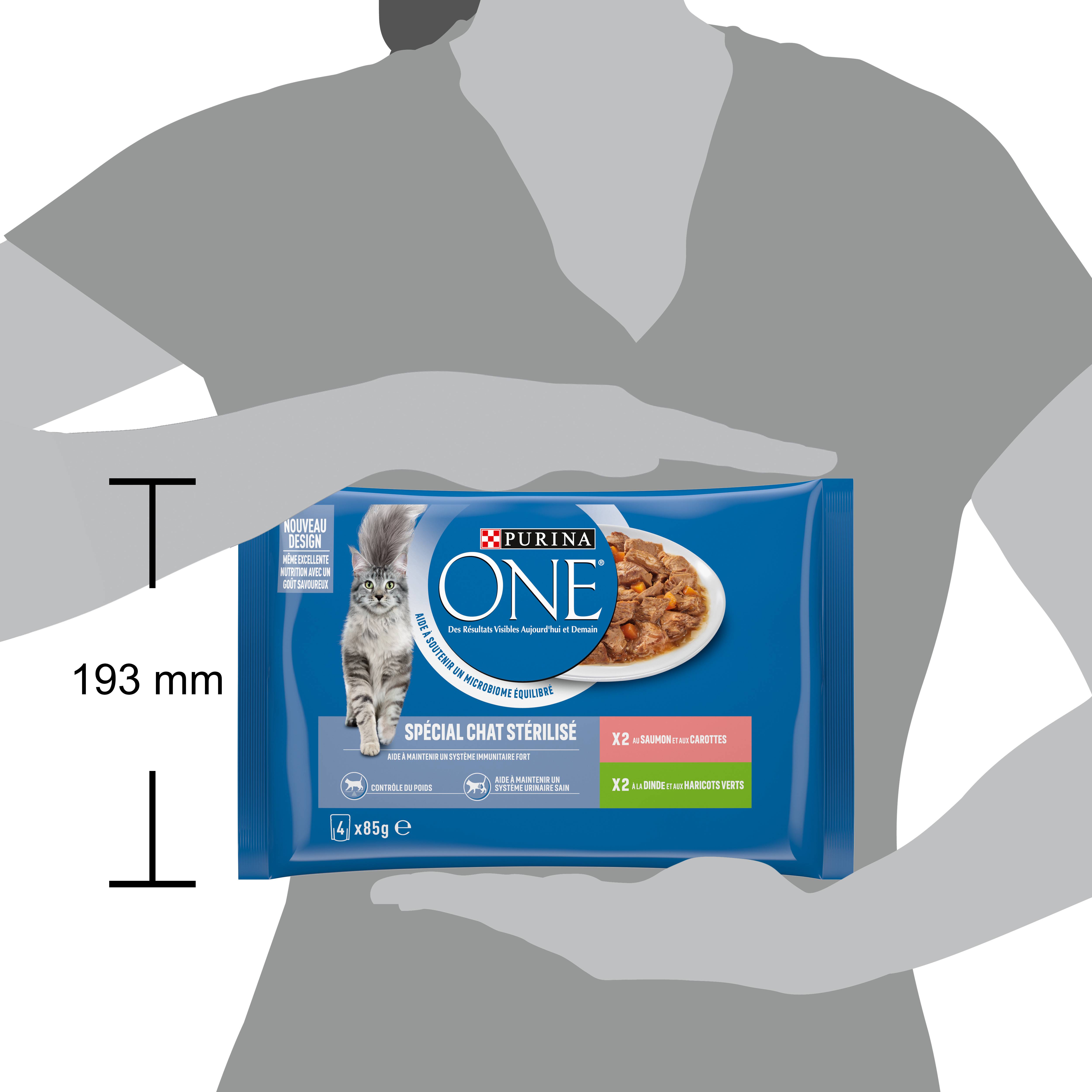 Purina One - Effilés sauce chat Stérilisé 4x85 g - PURINA ONE - Imagen 3