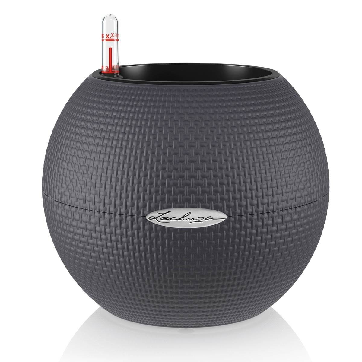 Maceta de mesa PURO Color 20 en plástico gris pizarra Ø20xH.16 cm - Lechuza - Imagen 3