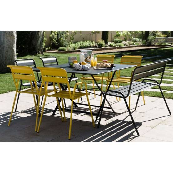 Fermob - Table de jardin carrée pliante acier carbone 8 personnes Cargo Fermob - Image 5