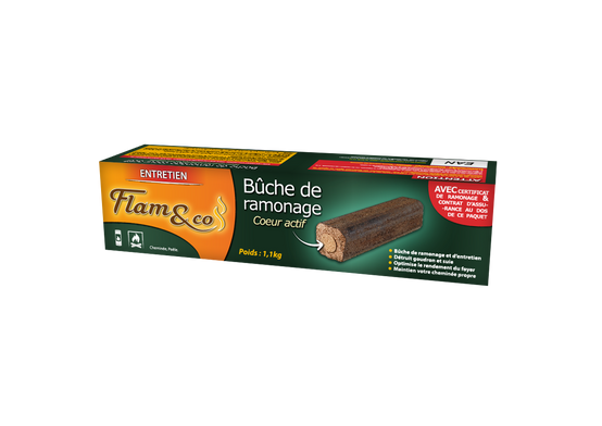Flam&co - Flam&co - Bûche de ramonage cœur actif