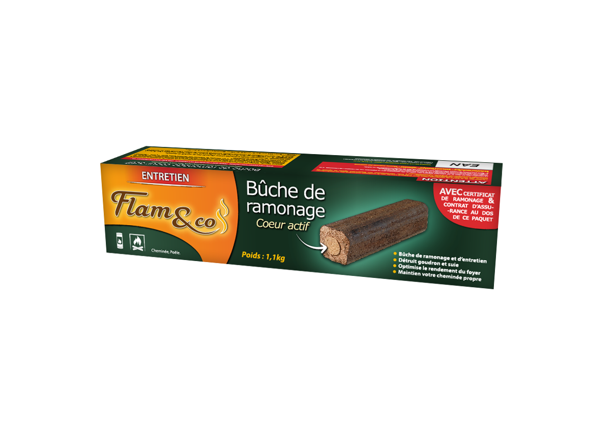 Flam&co - Flam&co - Bûche de ramonage cœur actif