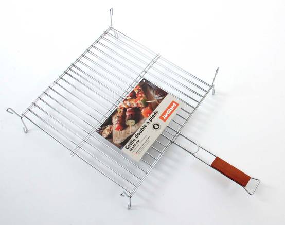 Somagic Barbecues - Grille double sur pieds L.40 x l.40 cm