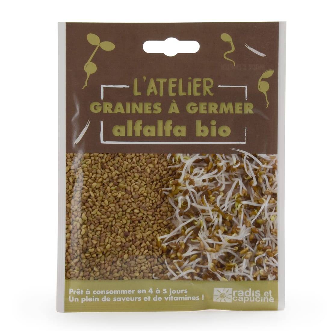 Graines à germer bio Alfalfa - RADIS ET CAPUCINE - Image 1