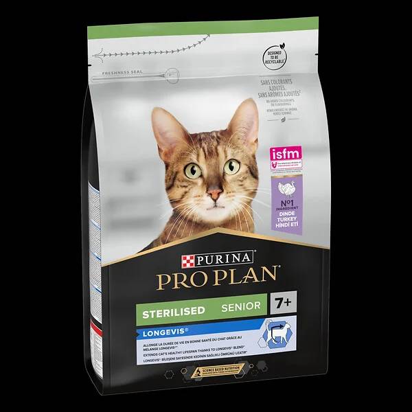 Purina Pro Plan - Croquettes chat Adulte 7+  Stérilisé Dinde3 kg - PRO PLAN - Image 6
