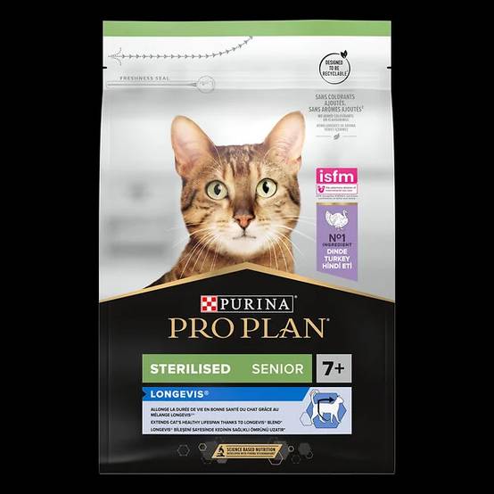 Purina Pro Plan - Croquettes chat Adulte 7+ Stérilisé Dinde3 kg - PRO PLAN - Image 4