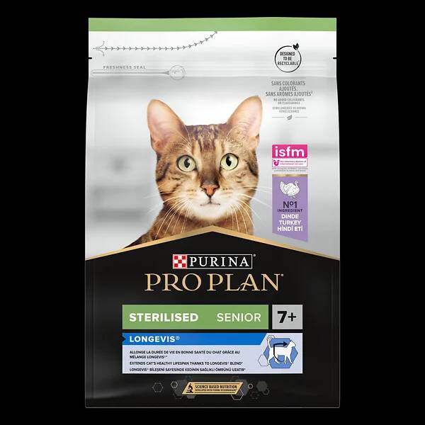 Purina Pro Plan - Croquettes chat Adulte 7+  Stérilisé Dinde3 kg - PRO PLAN - Image 8