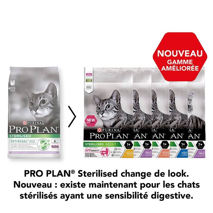 Purina Pro Plan - Croquettes chat Adulte 7+  Stérilisé Dinde3 kg - PRO PLAN - Image 9