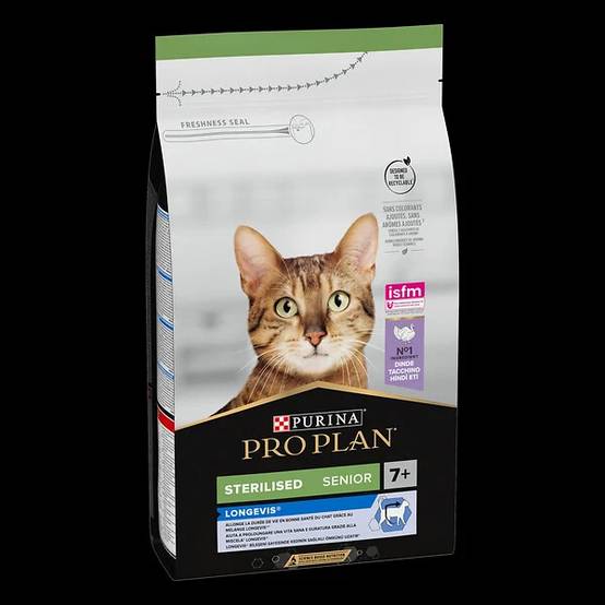 Purina Pro Plan - Croquettes chat Senior 7+ Stérilisé Dinde 1,5 kg - PRO PLAN - Image 2