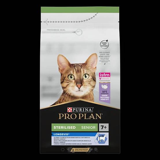Purina Pro Plan - Croquettes chat Senior 7+ Stérilisé Dinde 1,5 kg - PRO PLAN - Image 4