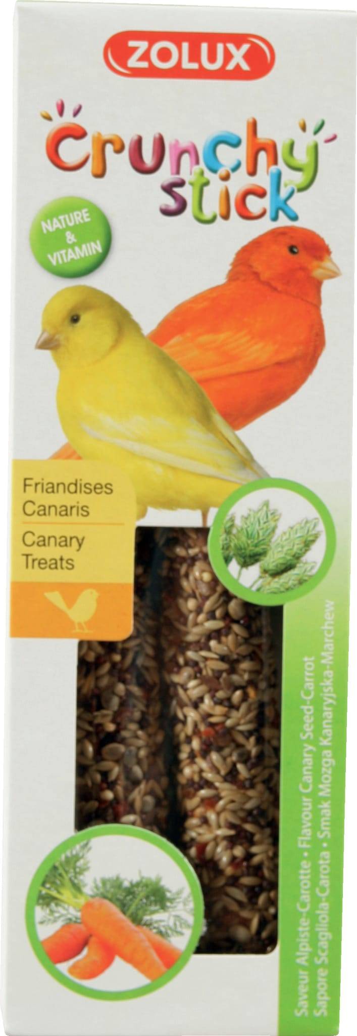 Zolux - Zolux - Crunchy stick alpiste et carotte pour canaris - 85g