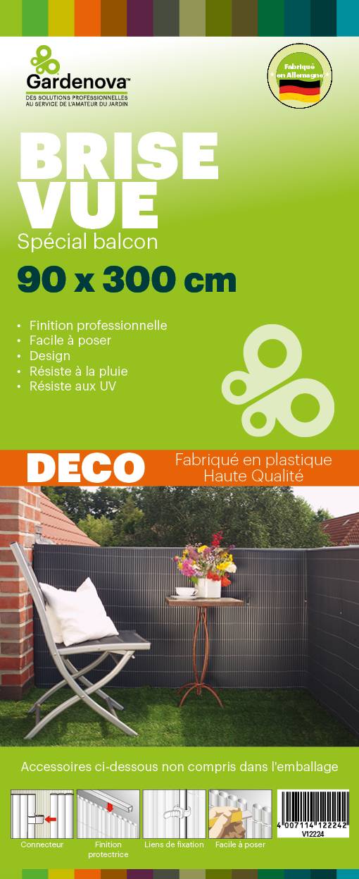Gardenova - Brise vue canisse Anthracite - L.300 x l.0,6 x H.90 cm - Image 2