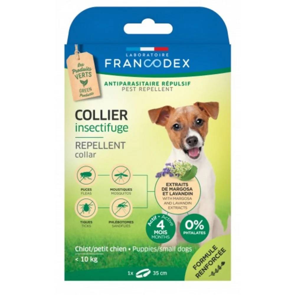 Collar insecticida cachorros perros pequeños -10kg 35 cm - FRANCODEX - Imagen 3