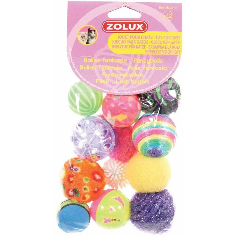 Zolux - Juguete para gatos bolas de fantasía - Imagen 3