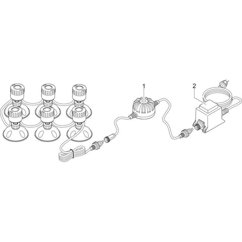 Eclairage submersible LED intégrée noir Ø6 cm H.6 cm - Oase sa - Imagen 2