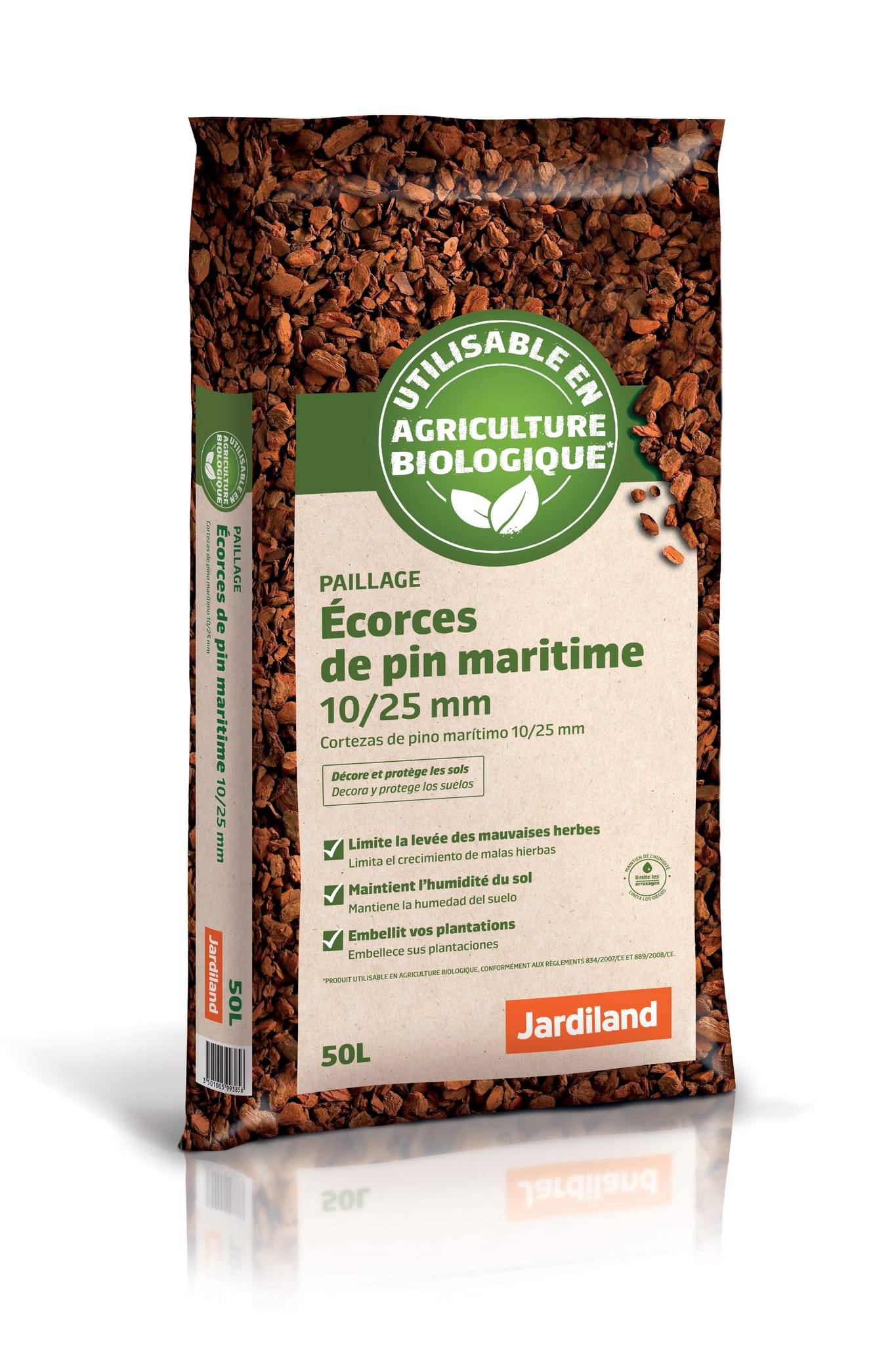 Jardiland - Écorce de pin premium 10/25 mm 50 L