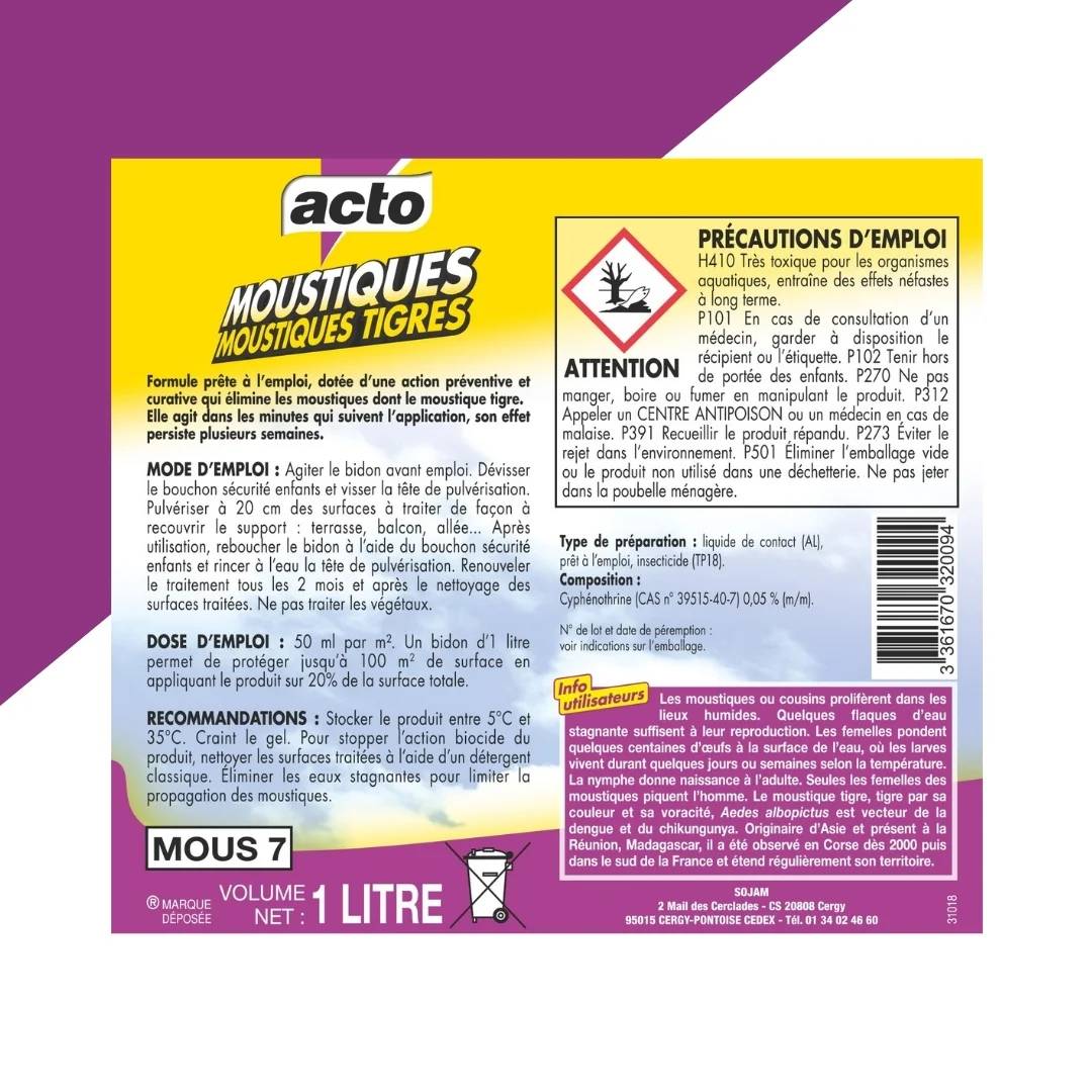 Acto - Liquide moustiques prêt à l'emploi 1 L - ACTO - Image 6
