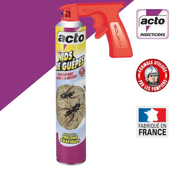 Acto - Aérosol Ultra Foudroyant Nids Guêpes Frelons - ACTO - Imagen 5