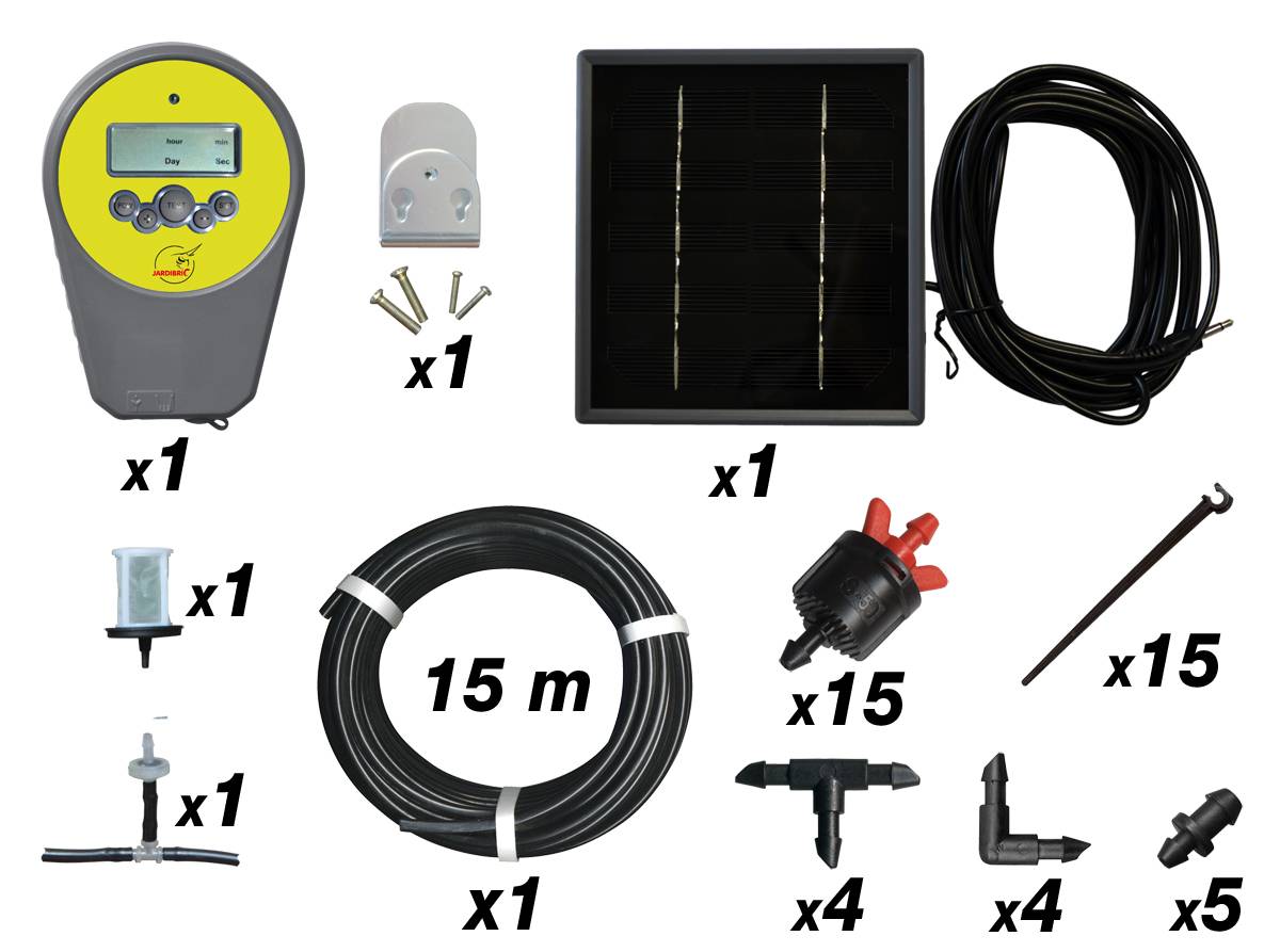 Kit completo de riego por goteo - L.49 x l.9 x H.22 cm