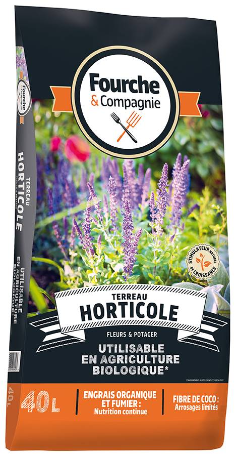 Fourche & Compagnie - Terreau premium horticole 40 L
