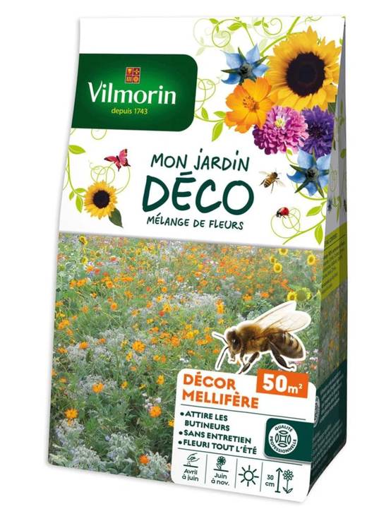 Sachet graines Mélange de fleurs mellifères 50m2 - VILMORIN - Image 1