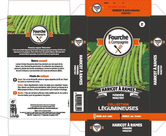 Fourche & Compagnie - Fourche & Cie - Graines de Haricot a rames phénomène