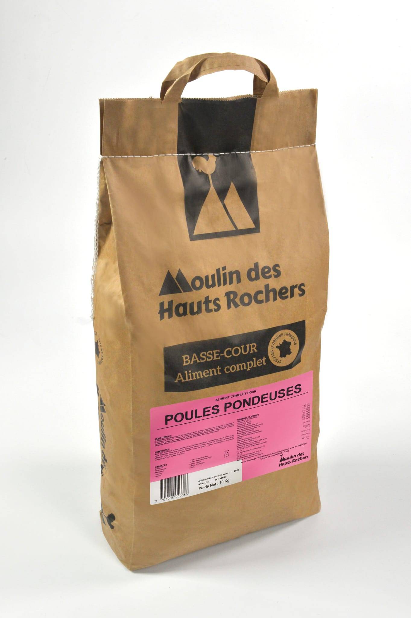 Moulin des Hauts Rochers - Moulin des Hauts Rochers - Aliment complet poules pondeuses 10 kg
