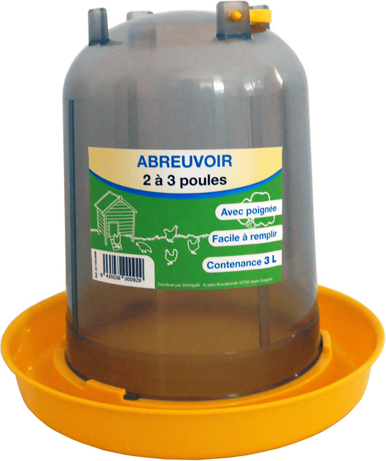 Abreuvoir baïonnette 3l - L.23 x l.23 x H.22 cm