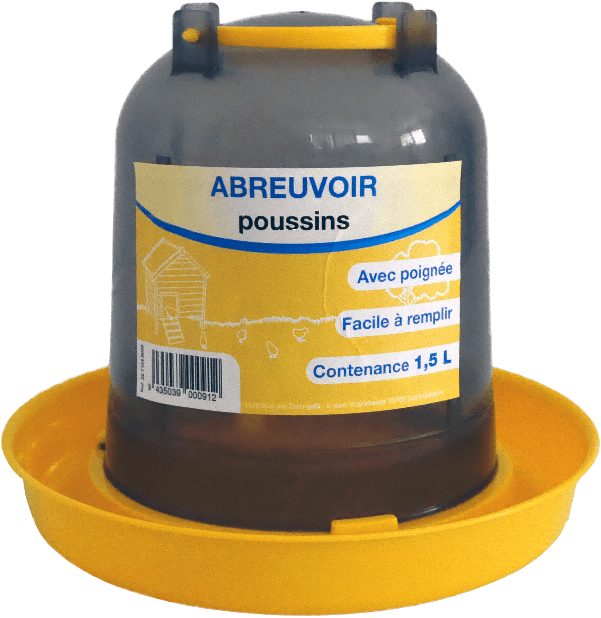 Abreuvoir baïonnette 1,5l - L.20 x l.17 x H.17 cm