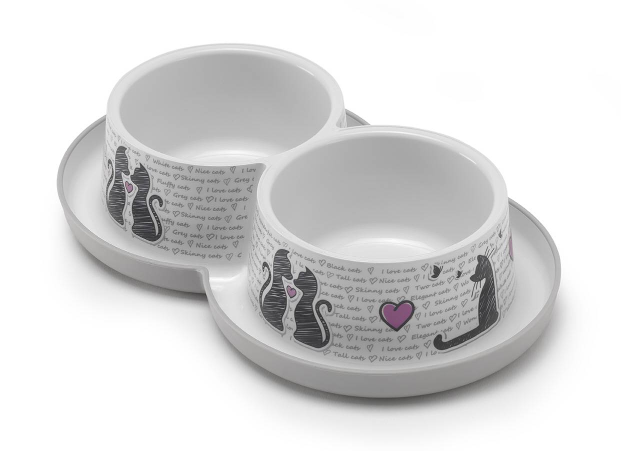 Double gamelle Cat's in love 2x350 ml