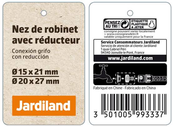 Nez de robinet 15x21/20x27 embout automatique - Image 2