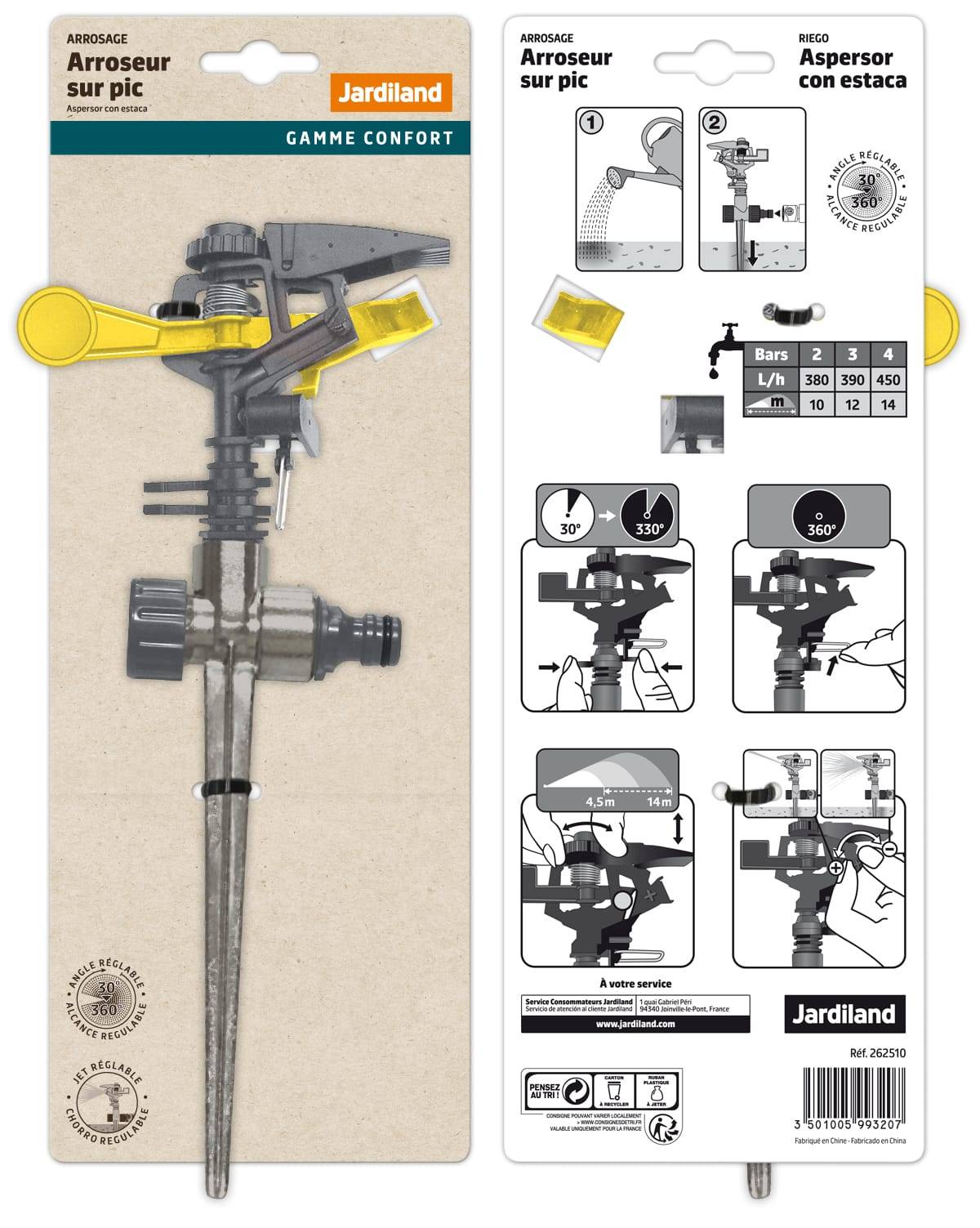 Asperseur plastique sur pic metal - L.30 x l.12 x H.5 cm - Imagen 2