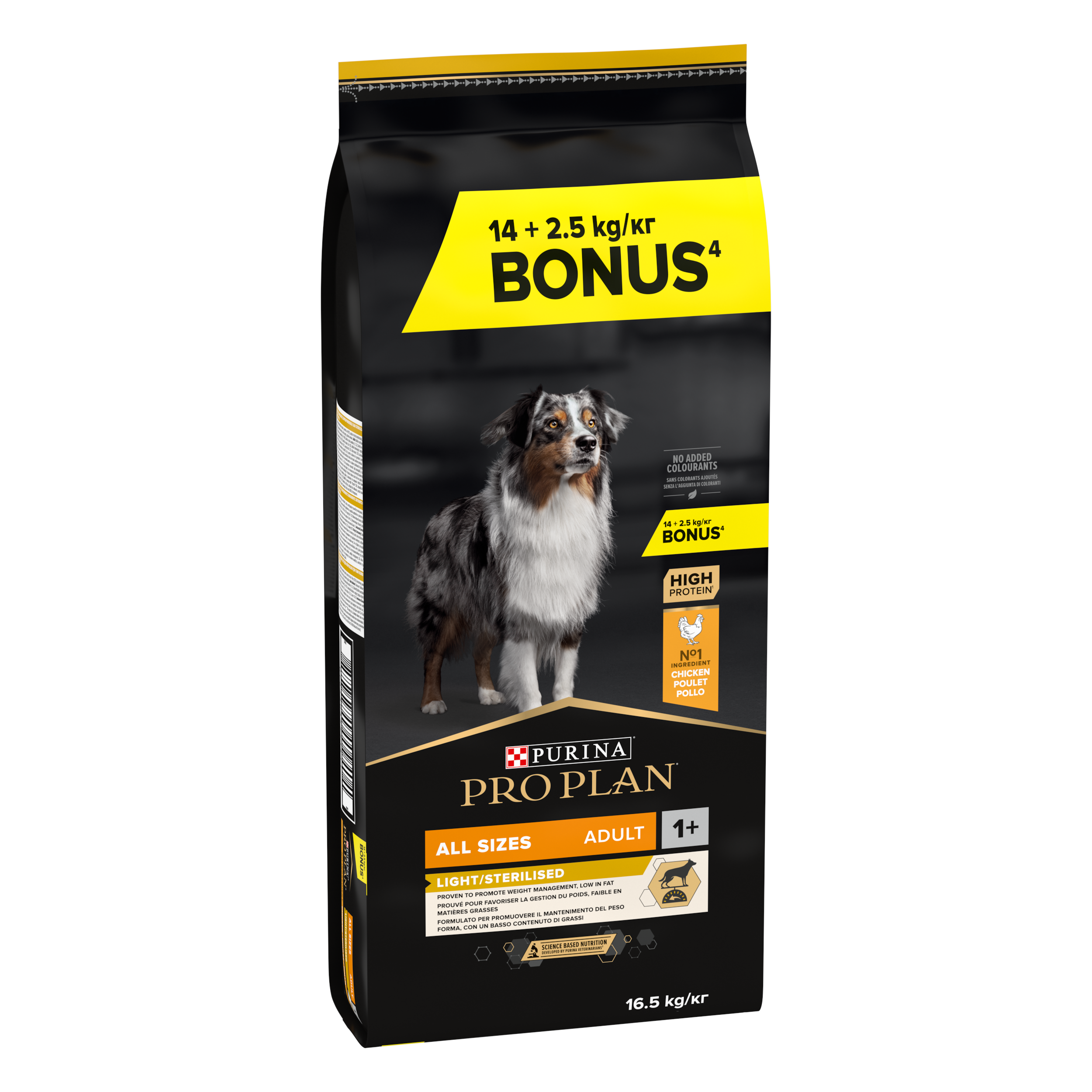 Purina Pro Plan - Croquettes chien Adulte Toutes Tailles Stérilisé Poulet 14 kg + 2 kg offerts - PRO PLAN - Image 1