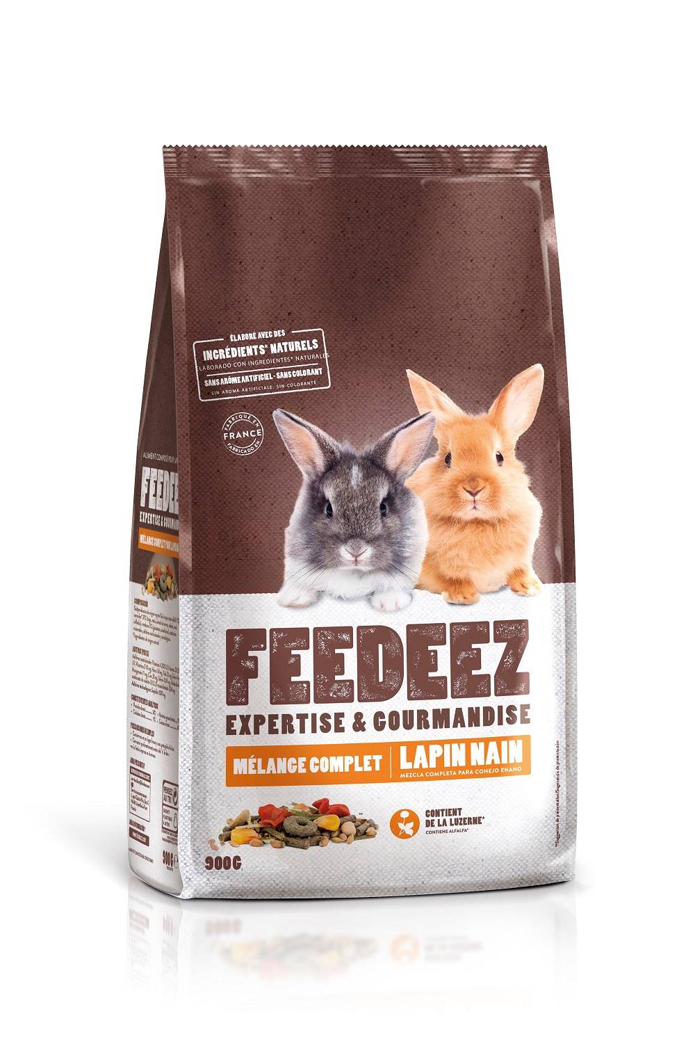 Feedeez - Feedeez - Menu Complet Lapin Nain 900Gr